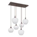 Globo - Kattokruunu johdossa 6xE27/40W/230V valkoinen