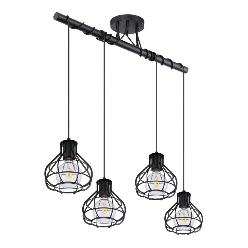 Globo - Kattokruunu narulla 4xE27/60W/230V