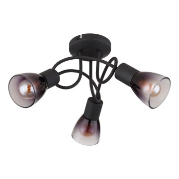 Globo - Kiinteä kattokruunu 3xE14/25W/230V musta