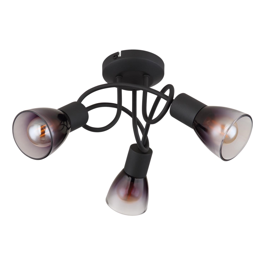 Globo - Kiinteä kattokruunu 3xE14/25W/230V musta