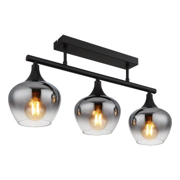 Globo - Kiinteä kattokruunu 3xE27/40W/230V musta