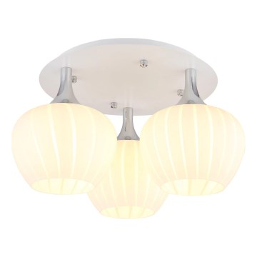 Globo - Kiinteä kattokruunu 3xE27/40W/230V valkoinen