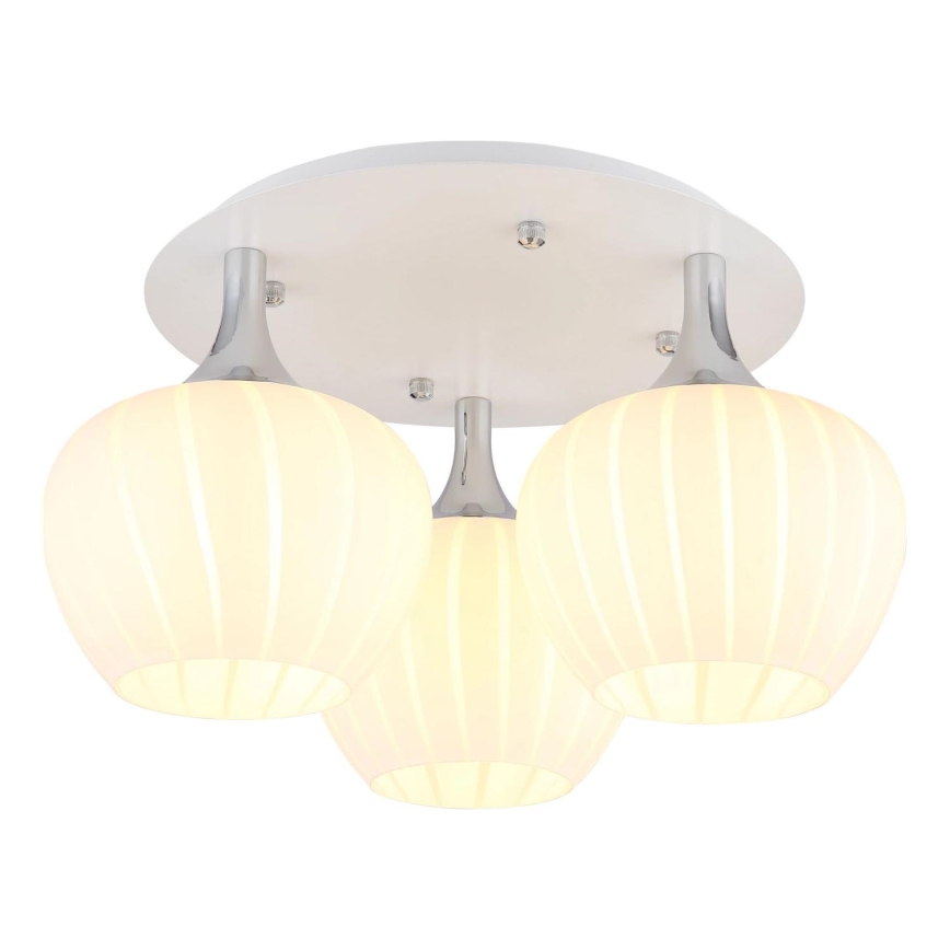 Globo - Kiinteä kattokruunu 3xE27/40W/230V valkoinen