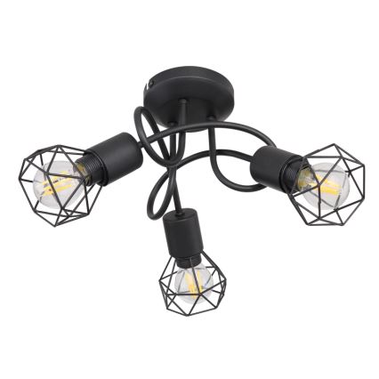 Globo - Kiinteä LED-kattokruunu 3xE14/6W/230V musta
