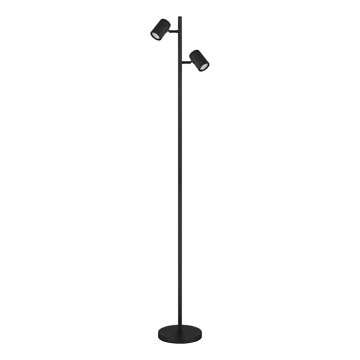 Globo - Lattialamppu 2xGU10/5W/230V musta