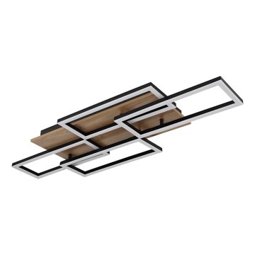 Globo - LED-himennettävä kattovalaisin LED/40W/230V 2700-6500K 32,5x87,5 cm ruskea/musta + kaukosäädin