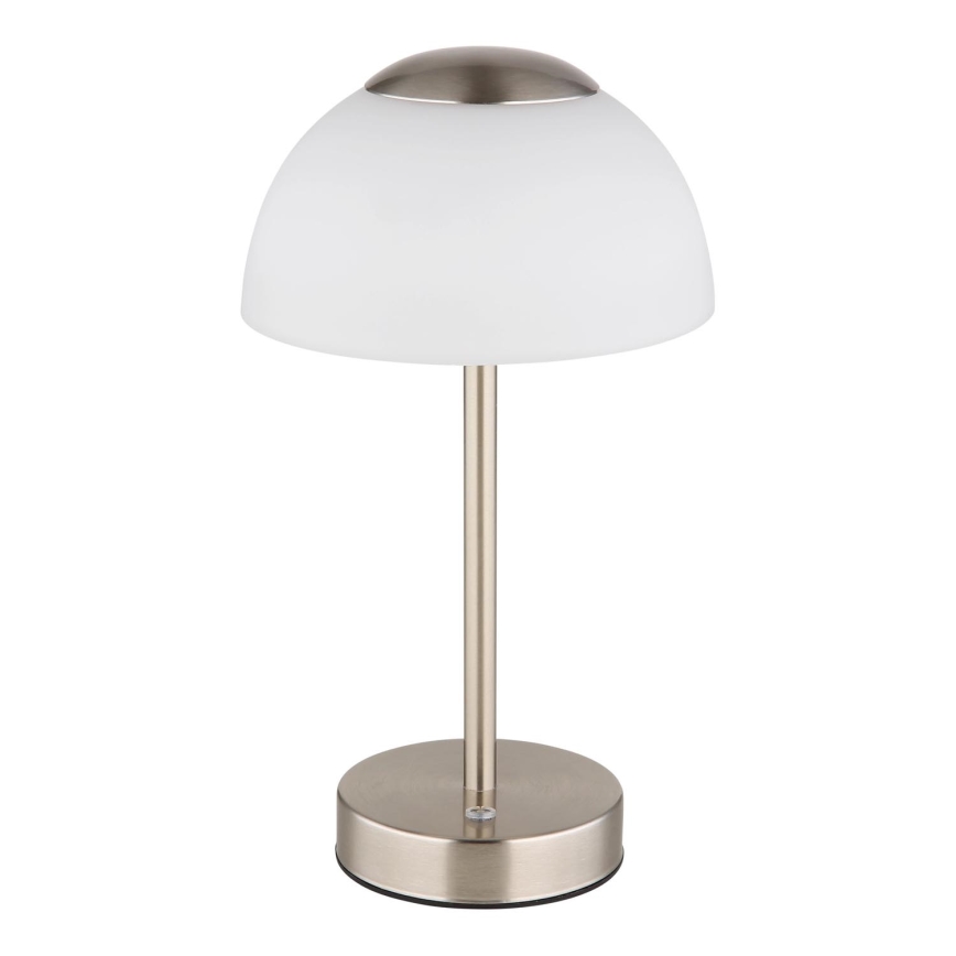 Globo - LED Himmennettävä ja ladattava pöytälamppu LED/2,5W/5V 1800mAh 2700K/4000K/6500K mattakromi