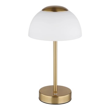 Globo - LED Himmennettävä ja ladattava pöytälamppu LED/2,5W/5V 1800mAh 2700K/4000K/6500K messinki