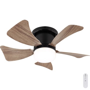 Globo - LED himmennettävä kattovalo LED/10W/230V 3000-6500K ruskea + kauko-ohjaus