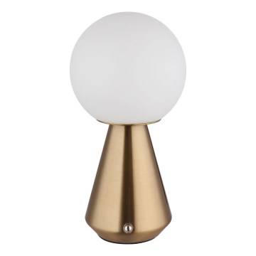 Globo - LED himmennettävä kosketusohjattu ulkokäyttöön tarkoitettu pöytävalaisin LED/1,5W/5V 3000/4500/6500K 1800 mAh IP41 kuparinvärinen