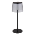 Globo - LED himmennettävä kosketusohjattu ulkokäyttöön tarkoitettu pöytävalaisin LED/1,8W/5V IP44 1800 mAh musta/savunharmaa