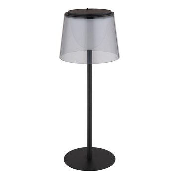 Globo - LED himmennettävä kosketusohjattu ulkokäyttöön tarkoitettu pöytävalaisin LED/1,8W/5V IP44 1800 mAh musta/savunharmaa