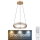 Globo - LED Himmennettävä kristalli kattokruunu johdossa LED/36W/230V 2700K-6000K + kauko-ohjaus