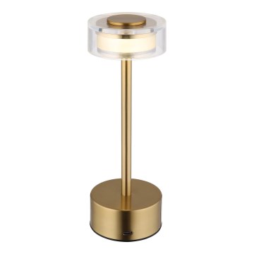 Globo - LED Himmennettävä ladattava kosketuspöytävalaisin LED/2,5W/3,7V 2700/4000/6500K 1800mAh messinki