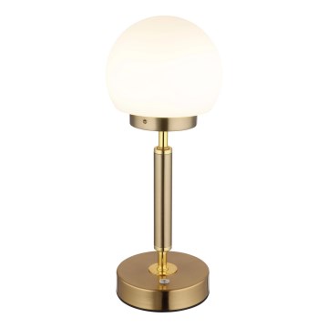 Globo - LED Himmennettävä ladattava kosketuspöytävalaisin LED/2,5W/5V 1800mAh 2700/4000/6500K messinki