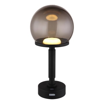 Globo - LED Himmennettävä ladattava kosketuspöytävalaisin LED/2,5W/5V 1800mAh 2700/4000/6500K musta