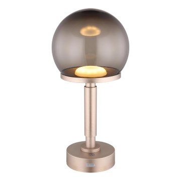 Globo - LED Himmennettävä ladattava kosketuspöytävalaisin LED/2,5W/5V 1800mAh 2700/4000/6500K Ruusukulta