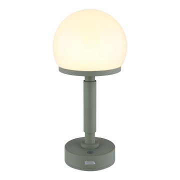 Globo - LED Himmennettävä ladattava kosketuspöytävalaisin LED/2,5W/5V 1800mAh 2800K vihreä