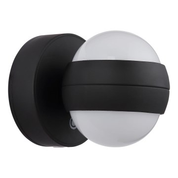 Globo - LED himmennettävä ladattava kosketusseinävalaisin LED/1,4W/5V 1800 mAh musta