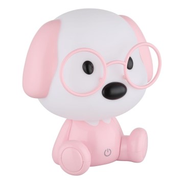 Globo - LED Himmennettävä ladattava lasten yö pieni lamppu LED/1W/5V 500 mAh vaaleanpunainen