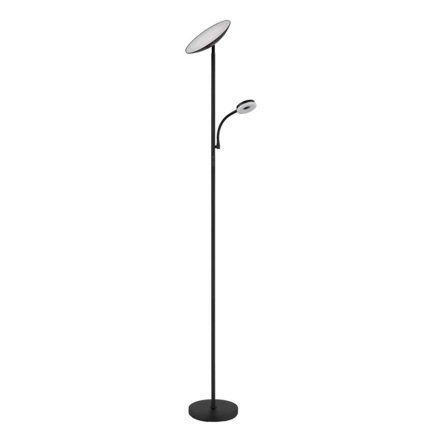 Globo - LED himmennettävä lattiavalaisin LED/20W/230V+ LED/5W 3000/4000/6500K musta