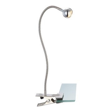 Globo - LED Joustava pieni lamppu klipsillä LED/3W/230V mattakromi