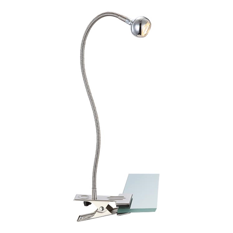 Globo - LED Joustava pieni lamppu klipsillä LED/3W/230V mattakromi