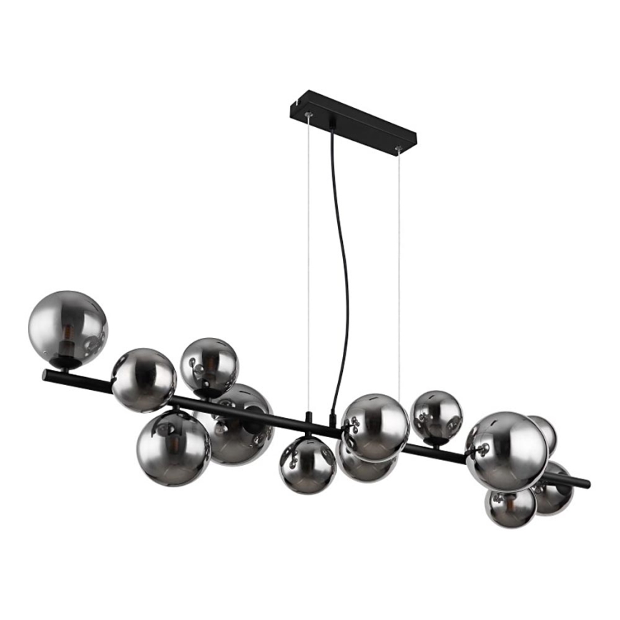Globo - LED-kattokruunu johdossa 13xG9/3,5W/230V savuinen/musta
