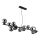Globo - LED-kattokruunu johdossa 13xG9/3,5W/230V savuinen/musta