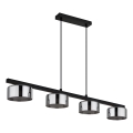 Globo - LED-kattokruunu johdossa 4xGX53/6W/230V savuinen/musta