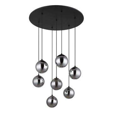 Globo - LED-kattokruunu johdossa 7xG9/3,5W/230V savuinen/musta