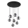 Globo - LED-kattokruunu johdossa 7xG9/3,5W/230V savuinen/musta