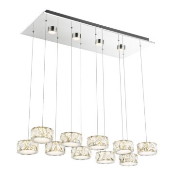 Globo - LED-kattokruunu johdossa LED/92W/230V 4000K kiiltävä kromi/läpinäkyvä