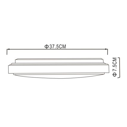Globo - LED-kattovalaisin LED/24W/230V 3000/4000/6000K halkaisija 37,5 cm
