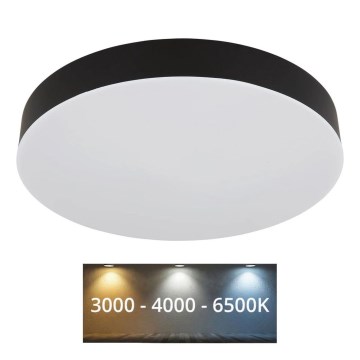 Globo - LED-kattovalaisin LED/24W/230V 3000K/4000K/6500K halkaisija 30 cm musta