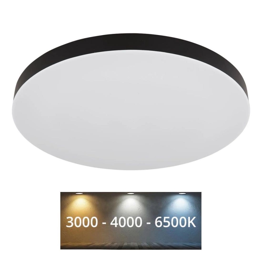 Globo - LED-kattovalaisin LED/50W/230V 3000K/4000K/6500K halkaisija 50 cm musta