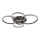 Globo - LED-kattovalaisin LED/70W/230V 3000K 88x110 cm antrasiitti