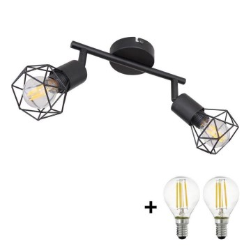 Globo - LED-kohdevalaisin 2xE14/6W/230V musta