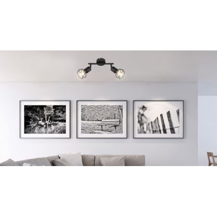 Globo - LED-kohdevalaisin 2xE14/6W/230V musta