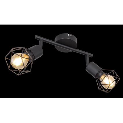 Globo - LED-kohdevalaisin 2xE14/6W/230V musta