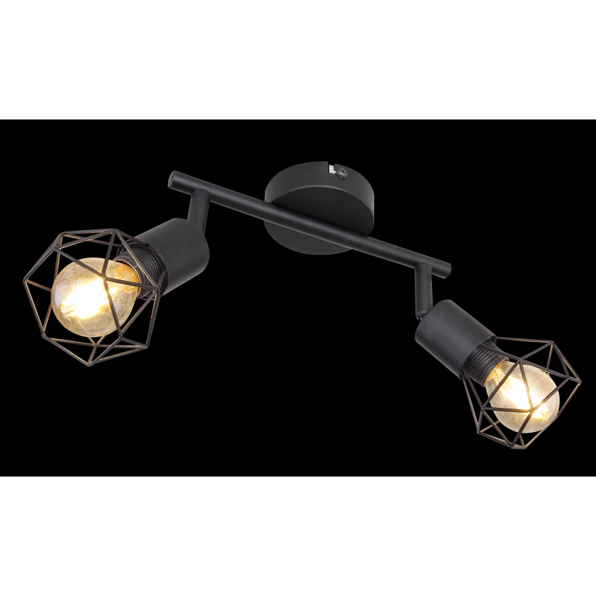 Globo - LED-kohdevalaisin 2xE14/6W/230V musta