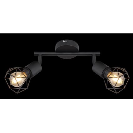 Globo - LED-kohdevalaisin 2xE14/6W/230V musta