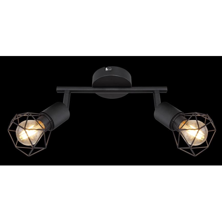 Globo - LED-kohdevalaisin 2xE14/6W/230V musta