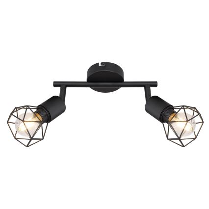 Globo - LED-kohdevalaisin 2xE14/6W/230V musta