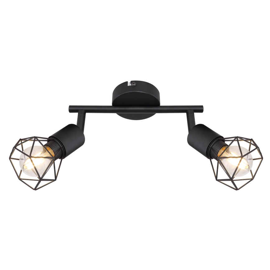 Globo - LED-kohdevalaisin 2xE14/6W/230V musta