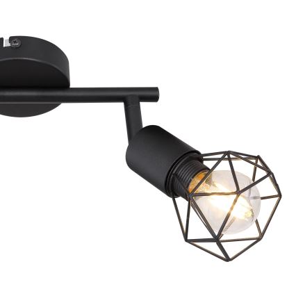 Globo - LED-kohdevalaisin 2xE14/6W/230V musta