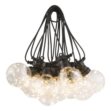 Globo - LED koristeketju ulkokäyttöön 10xLED/0,27W/230V 7,5 m IP44 musta