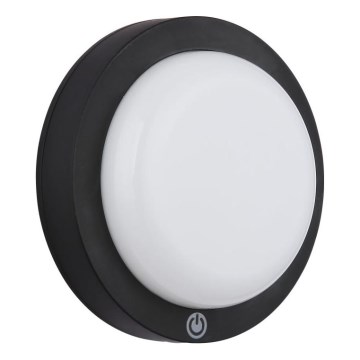 Globo - LED ladattava kosketusseinävalaisin LED/1,2W/3,7V halkaisija 15 cm 1800 mAh musta