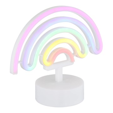 Globo - LED Neon pöytä koriste LED/2W/3xAA sateenkaari