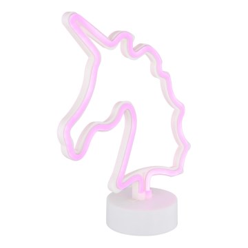 Globo - LED Neon pöytä koriste LED/2W/3xAA yksisarvinen